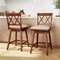 Adjustable Counter Bar-stools with Backrest and Seat Cushion Set of 2